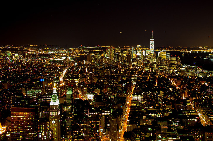 New York City skyline at night